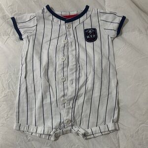 Striped Baby Romper with MVP Patch